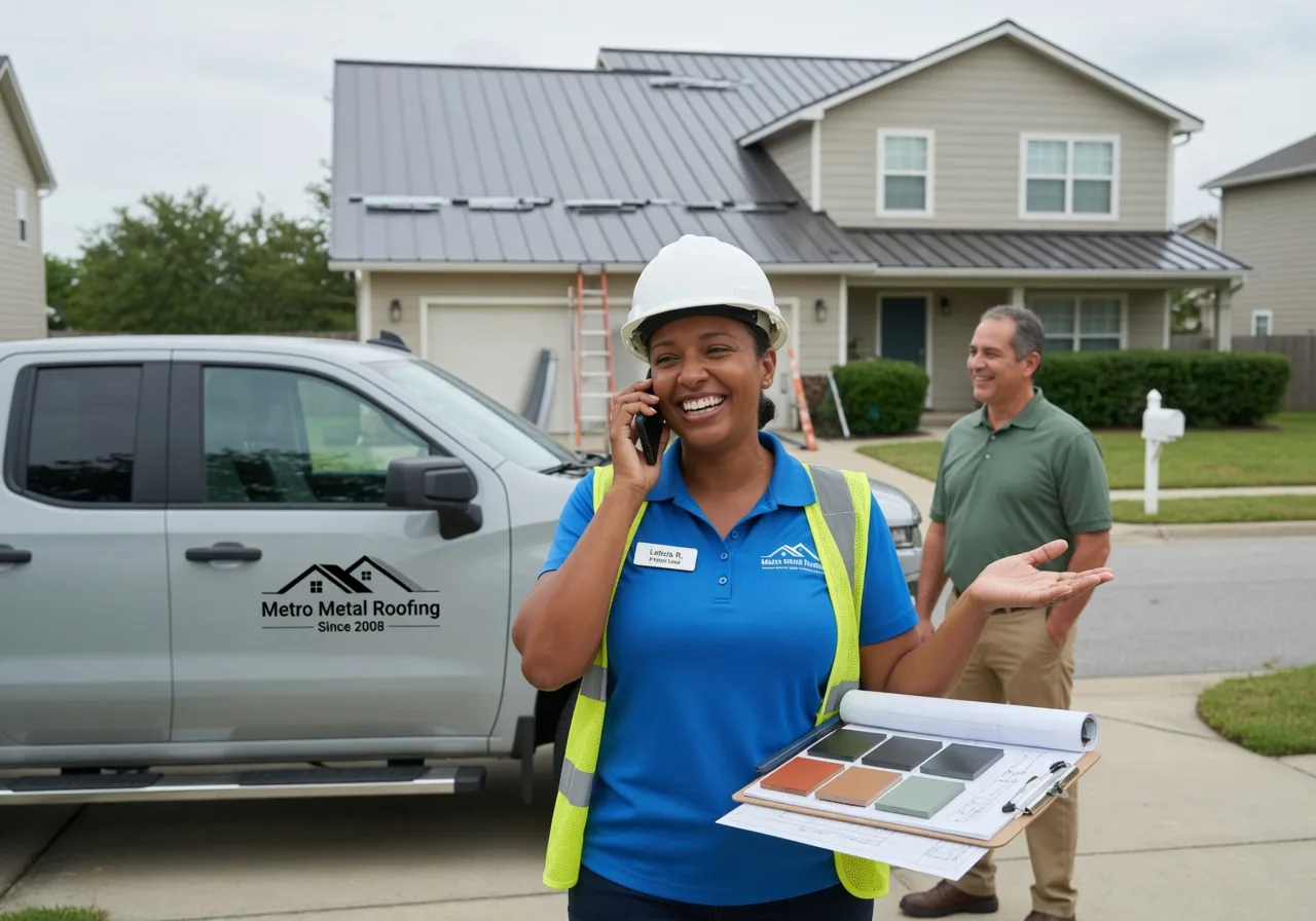 Storm Damage Metal Roof Repair in Aquebogue, NY